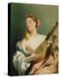 Girl with a Mandolin, 1755-60-Giovanni Battista Tiepolo-Stretched Canvas