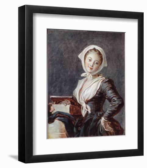 Girl with a Marmot-Jean-Honoré Fragonard-Framed Collectable Print