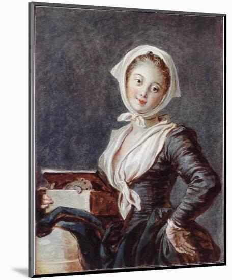 Girl with a Marmot-Jean-Honoré Fragonard-Mounted Collectable Print