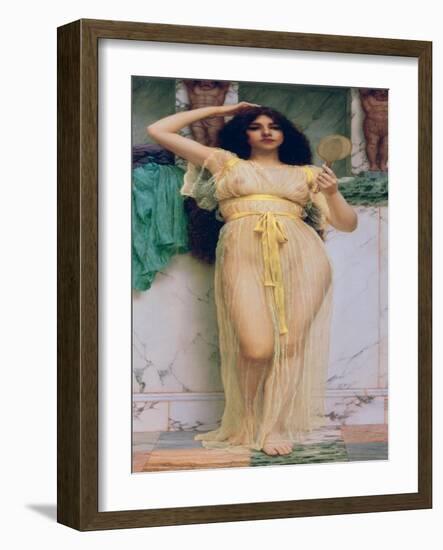 Girl with a Mirror, 1892-John William Godward-Framed Giclee Print