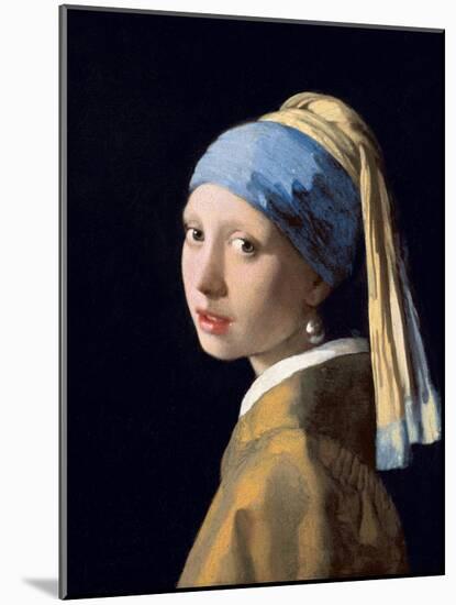 Girl with a Pearl Earring, C.1665-6-Johannes Vermeer-Mounted Premium Giclee Print