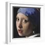 Girl with a Pearl Earring (detail)-Johannes Vermeer-Framed Art Print