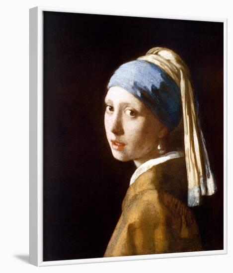 Girl with a Pearl Earring-Johannes Vermeer-Framed Art Print