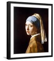 Girl with a Pearl Earring-Johannes Vermeer-Framed Art Print