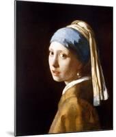 Girl with a Pearl Earring-Johannes Vermeer-Mounted Print