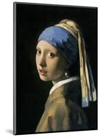 Girl with a Pearl Earring-Johannes Vermeer-Mounted Art Print