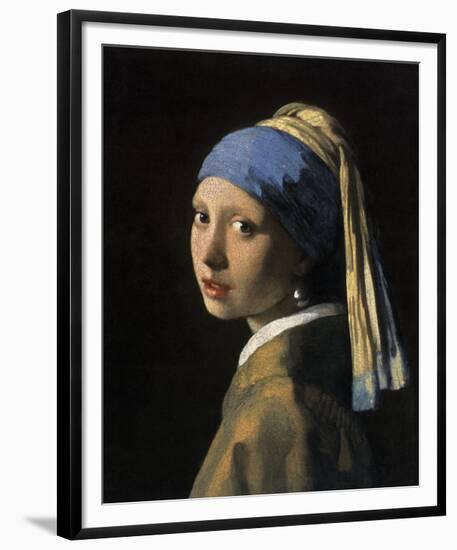 Girl with a Pearl Earring-Johannes Vermeer-Framed Giclee Print