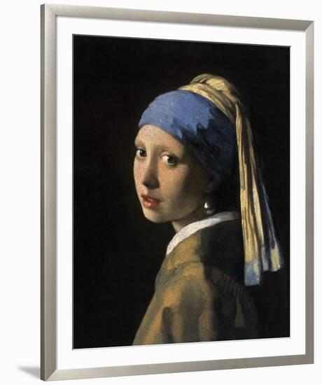 Girl with a Pearl Earring-Johannes Vermeer-Framed Giclee Print