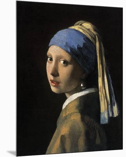 Girl with a Pearl Earring-Johannes Vermeer-Mounted Giclee Print