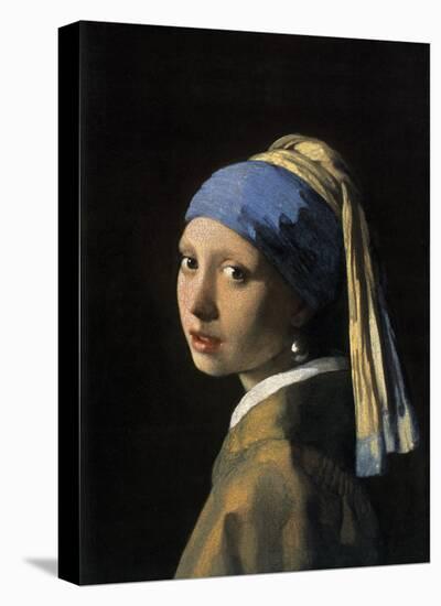 Girl with a Pearl Earring-Johannes Vermeer-Stretched Canvas