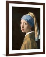 Girl with a Pearl Earring-Johannes Vermeer-Framed Art Print