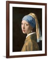 Girl with a Pearl Earring-Johannes Vermeer-Framed Art Print