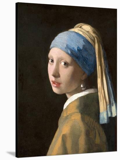 Girl with a Pearl Earring-Johannes Vermeer-Stretched Canvas