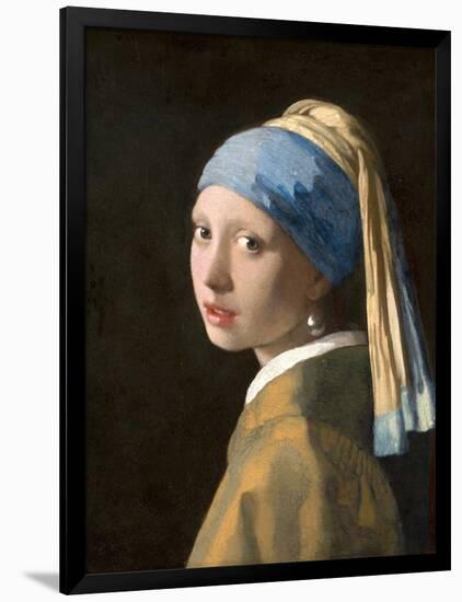 Girl with a Pearl Earring-Johannes Vermeer-Framed Art Print