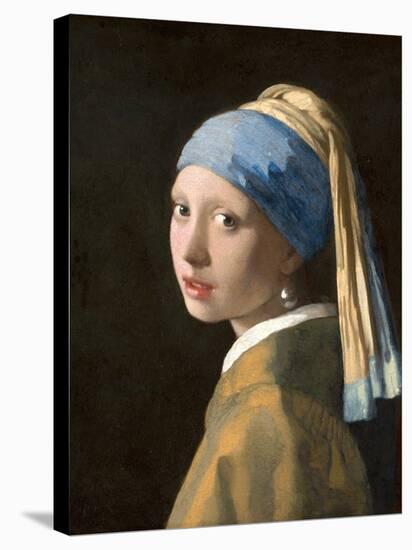 Girl with a Pearl Earring-Johannes Vermeer-Stretched Canvas