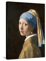 Girl with a Pearl Earring-Johannes Vermeer-Stretched Canvas