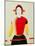 Girl with a Pole (Oil)-Kasimir Malevich-Mounted Giclee Print