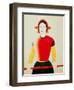 Girl with a Pole (Oil)-Kasimir Malevich-Framed Giclee Print