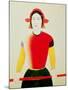 Girl with a Pole (Oil)-Kasimir Malevich-Mounted Giclee Print