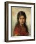 Girl with a Red Shawl-Alexei Alexevich Harlamoff-Framed Giclee Print