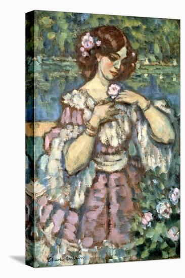 Girl with a Rose, 1901-Charles Guerin-Stretched Canvas