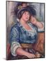 'Girl with a Rose', 1913, (1923)-Pierre-Auguste Renoir-Mounted Giclee Print