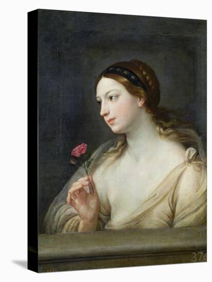 Girl with a Rose-Guido Reni-Stretched Canvas