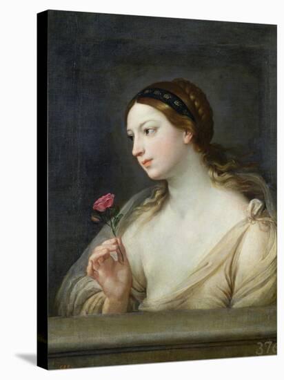 Girl with a Rose-Guido Reni-Stretched Canvas