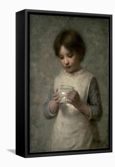 Girl with a Silver Fish, 1889-William Robert Symonds-Framed Stretched Canvas