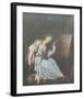 Girl with a Spindle-Jean-Baptiste Greuze-Framed Collectable Print