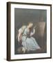 Girl with a Spindle-Jean-Baptiste Greuze-Framed Collectable Print