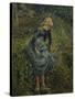 Girl with a Stick, 1881-Camille Pissarro-Stretched Canvas
