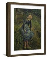 Girl with a Stick, 1881-Camille Pissarro-Framed Giclee Print