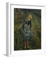 Girl with a Stick, 1881-Camille Pissarro-Framed Giclee Print