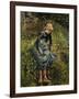 Girl with a Stick-Camille Pissarro-Framed Art Print