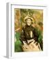 Girl with a Straw Hat, 1896-Paul Cézanne-Framed Giclee Print