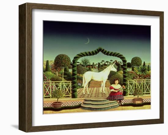 Girl with a Unicorn, 1980-Anthony Southcombe-Framed Giclee Print