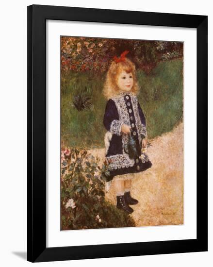 Girl with a Watering Can-Pierre-Auguste Renoir-Framed Art Print