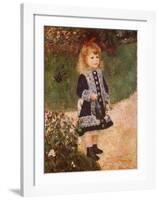 Girl with a Watering Can-Pierre-Auguste Renoir-Framed Art Print