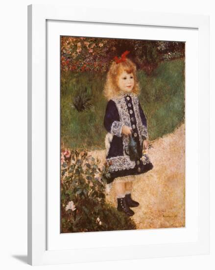 Girl with a Watering Can-Pierre-Auguste Renoir-Framed Art Print