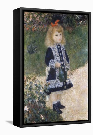 Girl with a Watering Can-Pierre-Auguste Renoir-Framed Stretched Canvas