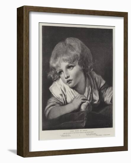 Girl with an Apple-Jean Baptiste Greuze-Framed Giclee Print