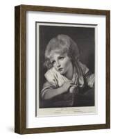 Girl with an Apple-Jean Baptiste Greuze-Framed Giclee Print