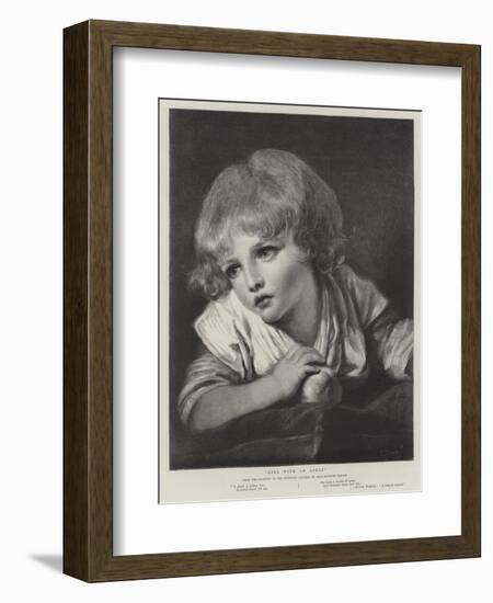 Girl with an Apple-Jean Baptiste Greuze-Framed Giclee Print