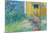 Girl with Apple Blossom, 1914-Carl Larsson-Mounted Giclee Print
