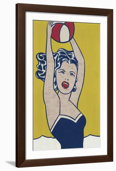 Girl with Ball-Roy Lichtenstein-Framed Art Print