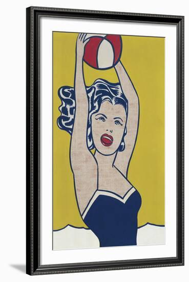 Girl with Ball-Roy Lichtenstein-Framed Art Print