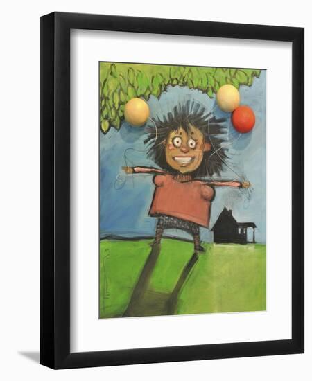 Girl with Balloons-Tim Nyberg-Framed Giclee Print