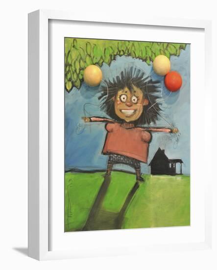 Girl with Balloons-Tim Nyberg-Framed Giclee Print