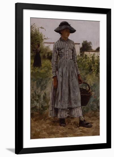 Girl with basket, 1881-Erik Theodor Werenskiold-Framed Giclee Print